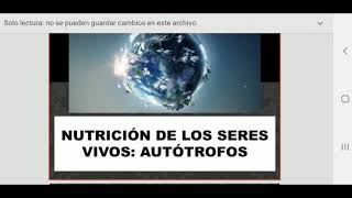 Clase Nutrición de los seres vivos Autótrofos y Heterótrofos [upl. by Ettelorahc]