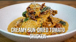 Creamy SunDried Tomato Chicken  The Tastiest Recipe [upl. by Zinah]