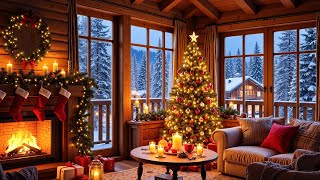 Relaxing Christmas Music Snowfall ❄️ Gentle Fireplace Ambience 🎄 Perfect for Holiday Relaxation [upl. by Asia475]