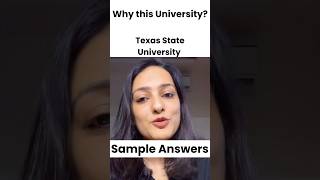 Why this university Sample answer for Texas State Universitystudyabroad f1visawhythisuniversity [upl. by Niac892]