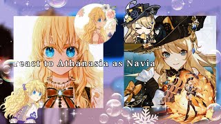 quotWho made me a Princessquot react to Athanasia as Navia 1\1 gacha nox AU [upl. by Josselyn888]