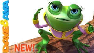 👍 Five Little Speckled Frogs  Nursery Rhymes from Dave and Ava 👍 [upl. by Esydnac813]