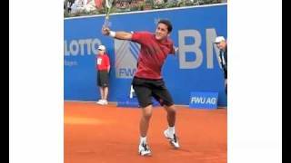 Tennis Rückhand Return von Nicolas Almagro  Slow Motion [upl. by Auoh]