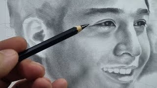 PENCIL SHADING Realistic Graphite Portrait Skin Tone Drawing in Real Time [upl. by Sesilu]