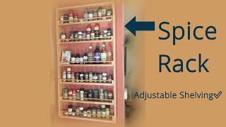 How to Make an Adjustable Spice Rack Out of Wood [upl. by Inafetse756]