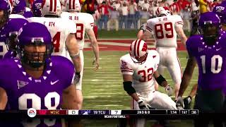 Wisconsin vs TCU  NCAA Football 10 Flashback Mulligan  Rose Bowl Game Sim [upl. by Aiken]