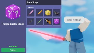 1v50 but there are Custom Items Roblox Bedwars [upl. by Alia]