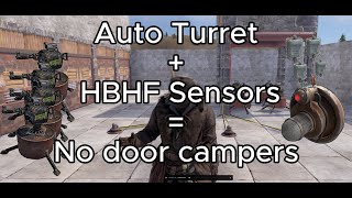 Auto Turret  HBHF x4  Rust [upl. by Ardnuahs]