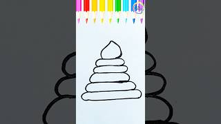 Pyramid Toy Easy Drawing for kids shorts easydrawing ytshortsviral shortfeed [upl. by Nasaj]