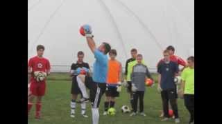 Soccer Goalie Drills Crosses and High Balls [upl. by Enylhsa]