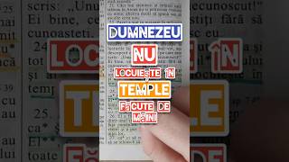 DUMNEZEU NU LOCUIEȘTE ÎN TEMPLE FĂCUTE DE MÂINI Faptele Apostolilor172425 [upl. by Marika188]