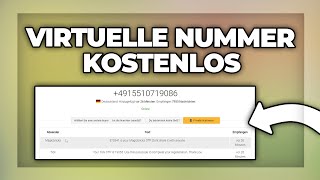 Virtuelle Handynummer kostenlos erstellen amp SMS empfangen  temporäre Nummer Tutorial [upl. by Ahsaf]