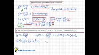 probabilités conditionnelles  propriétés  cours très important [upl. by Yatnuahc333]