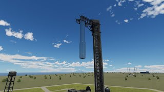 Part 1 KSP  Super Heavy Soft Catch  Recovery  SpaceX Mechazilla with kOS [upl. by Gunnar695]