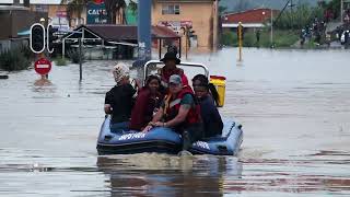 Flooding 2022 Ladysmith CBD The K9 Unit rescue people [upl. by Atiuqram586]