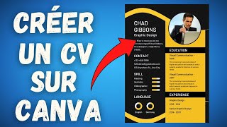 Comment Creer Un CV Avec Canva TUTO [upl. by Ahel558]