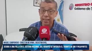 SALTA  Debido a fallas en el sistema del Renaper se dificulta los trámites del DNI y Pasaportes [upl. by Esinehc]