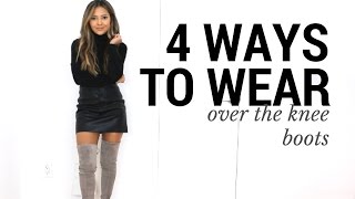 4 Ways to Wear Over The Knee Boots  How to Style Over The Knee Boots  Outfit Ideas  Lookbook [upl. by Randa]