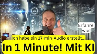 Dieses deutschsprachige 17minAudio habe ich in 1 min erstellt Mit KI Für 0 € Du auch [upl. by Orteip]