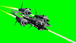 H Wing Fighter with laser gun and jet drive in different flights  quot Chroma Key Effectsquot [upl. by Aamsa]