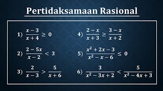 LENGKAP Cara mudah pertidaksamaan rasional atau pertidaksamaan pecahan [upl. by Chip895]