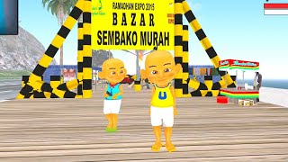 Upin dan ipin Belanja di Bazar Ramadhan Sembako Murah 😍🤣 [upl. by Mosier618]