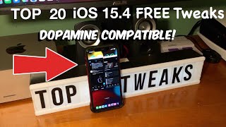 Top 20 FREE iOS 154 Tweaks Dopamine Compatible [upl. by Attayek979]