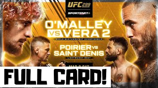 UFC 299 Predictions OMalley vs Vera 2 Full Card Betting Breakdown [upl. by Navap]