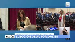 JURA SENADORA CAROLINA LOSADA COMO VICEPRESIDENTA DEL SENADO  SESIÓN PREPARATORIA 240222 [upl. by Einnej]