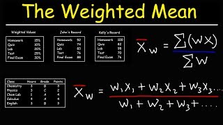 How To Find The Weighted Mean and Weighted Average In Statistics [upl. by Clevie]