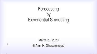 Forecasting by Exponential Smoothing finding the best alpha using solver in excel [upl. by Koerner]