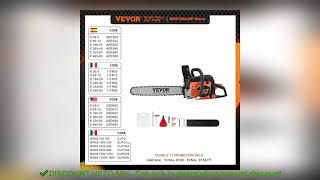 ✔️VEVOR Gas Chainsaw 52CC 18quot 255HP Handheld Cordless Petrol Chainsaws [upl. by Desmond]