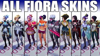 All Fiora Skins Spotlight League of Legends Skin Review [upl. by Oxford]