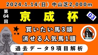 【京成杯2024】過去データ9項目解析買いたい馬3頭と消せる人気馬1頭について競馬予想 [upl. by Aivlys276]