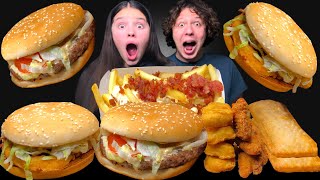 ASMR McCHICKEN BACON BIG TASTY CHICKEN NUGGETS CHICKEN ROLL CHEESY BACON FRIES EATING MUKBANG [upl. by Pepin665]