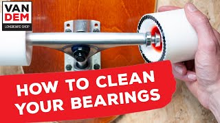 How to clean your longboard or skateboard bearings [upl. by Ahsitaf982]