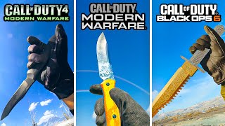 I Played EVERY Call of Duty with Only a Knife [upl. by Knobloch792]