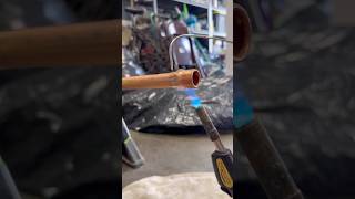 hot soldering a copper male adapter for hot water heater’s hot temperature and pressure relief valve [upl. by Sivaj]