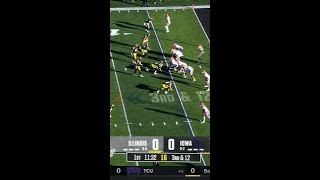 Iowa Picks Up an Early Safety vs Illinois  Iowa Football [upl. by Melamed]