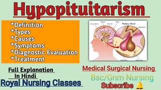 hypopituitarism in hindi l msn bsc nursing 2 nd year [upl. by Paynter]