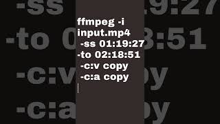 FFMPEG Command to Cut or Trim Video Using Start amp End Time in Animated Video shorts [upl. by Dlanor752]