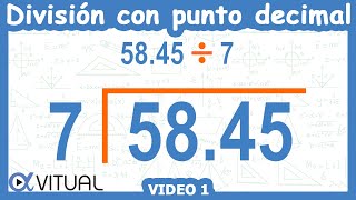 ➗ Cómo hacer una DIVISIÓN con PUNTO DECIMAL EN EL DIVIDENDO ADENTRO [upl. by Conover]