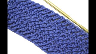 Learn How to Crochet the Herringbone Double Crochet Stitch  LeftHanded Video Tutorial [upl. by Rennug]