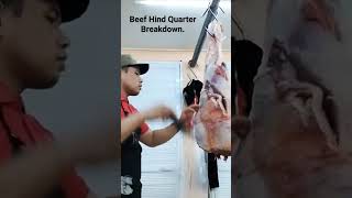 Beef Hindquarter Breakdown butcher meatcutter butchery meat meat meatlovers [upl. by Aimehs]