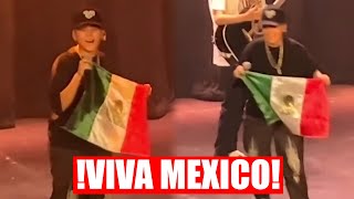 Yaritza Aparece con Bandera Mexicana y Grita VIVA MEXICO [upl. by Aleirbag]