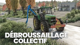 Lépareuse Rousseau en multi FS22  gameplay communal [upl. by Teyut]