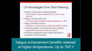 Webinar Highlight Laser Peening vs Shot Peening [upl. by Ujawernalo]