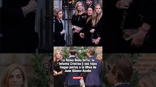 Doña Sofía la Infanta Cristina y sus hijos  Misa de Juan GómezAcebo doñasofía infantacristina [upl. by Essinger]