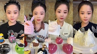 CHINESE MUKBANG SWEET FOOD CAKE MOUSSE CAKEXiao Yu Mukbang Bingxin666 Mukbang EATING SHOW [upl. by Acirtal]