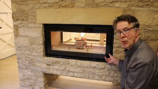 Stovax Studio 2 Duplex Double Sided Fire  Cotswold Installation [upl. by Atterg]